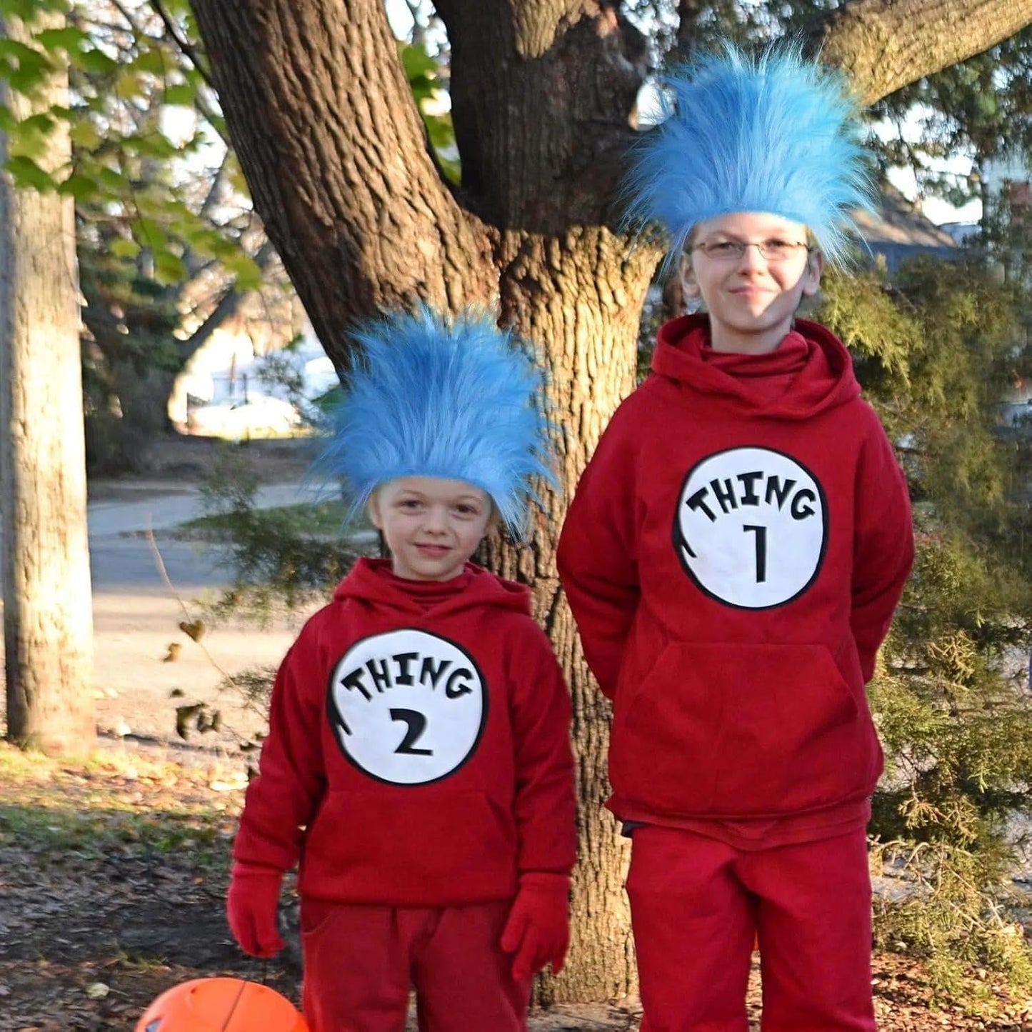 Blue Fluffy Costume Wig - Funky Hair Hat for Halloween & Theme Parties | 2 Pack