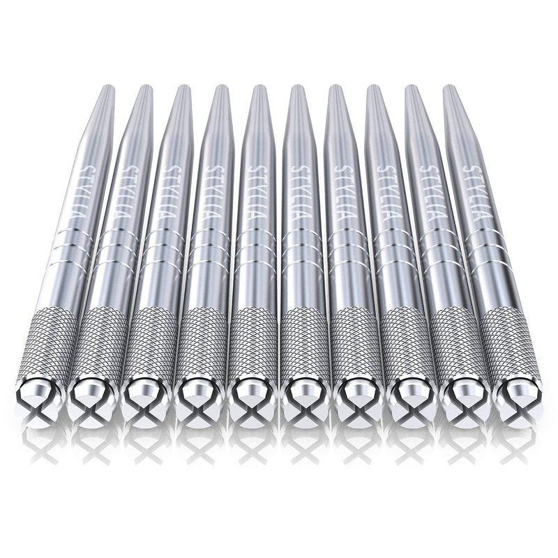20 Piece Microblading Pens Kit, Disposable Aluminum Handles For Permanent Makeup Eyebrow, Professional Microblade Supplies Pen Tool For Fuller Lush Brows with Lock-Pin and Ergonomic Grip