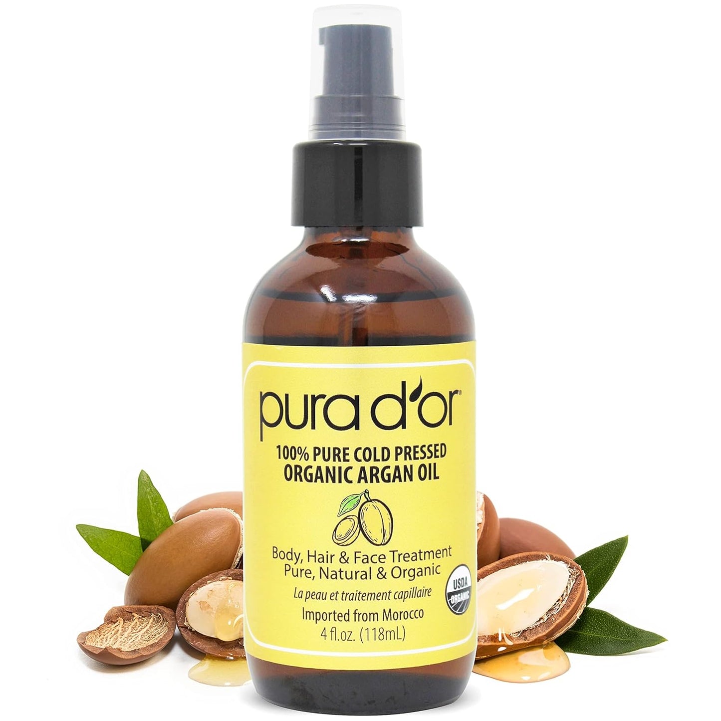 PURA D'OR Scalp Therapy Shampoo & Conditioner Set - 16 fl oz Each | Organic Argan Oil for Dry Scalp & Damaged Hair