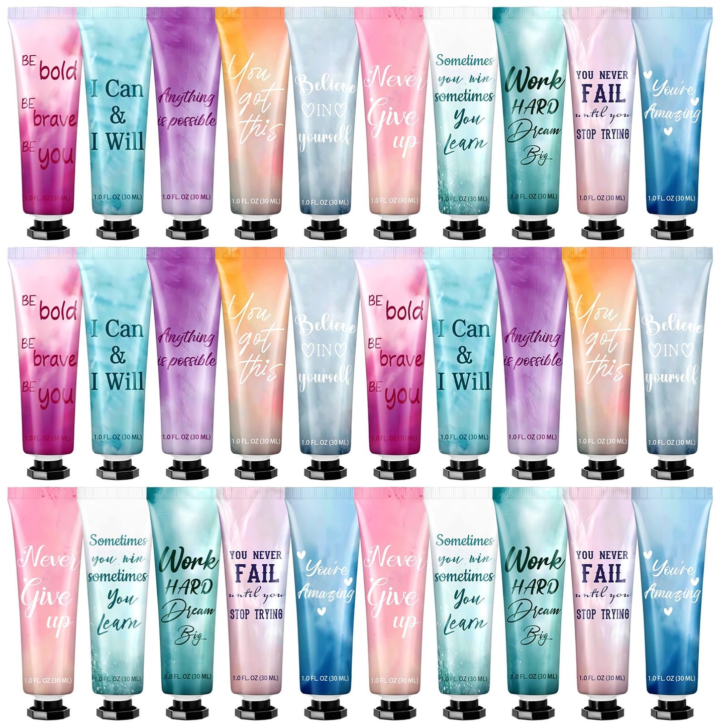 Leelosp 30 Pack Employee Teacher Appreciation Gifts Bulk Travel Size Hand Cream Inspirational Natural Fragrance Hand Lotion Thank You Gift for Admin Assistant Teacher Nurse Coworker Staff Volunteer