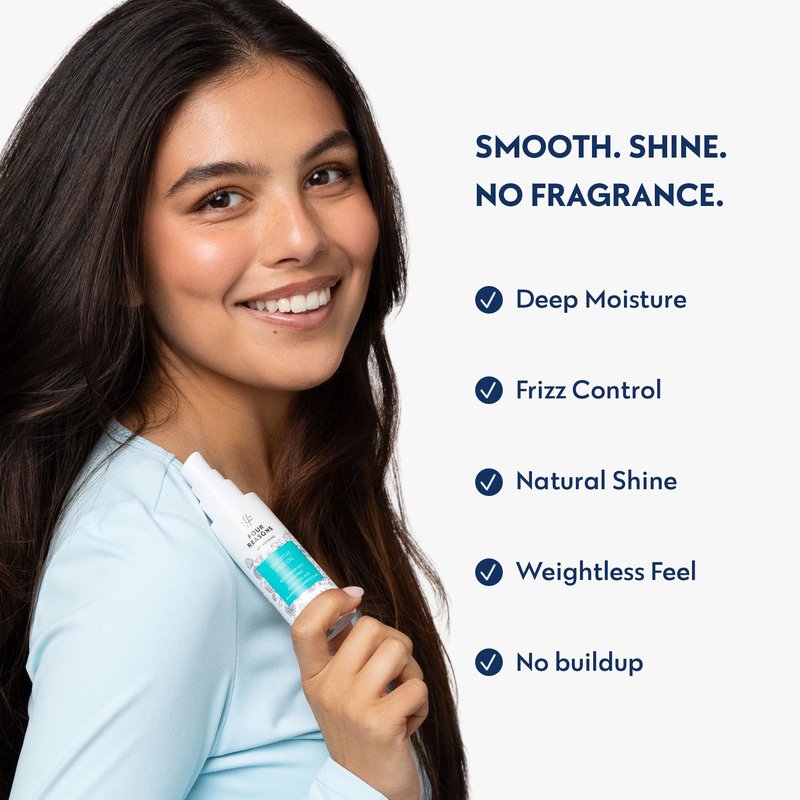 No nothing Hair Oil for Frizzy Hair, Lightweight Anti Frizz Hair Serum for Dry Hair, Frizz Control, Shine and Smoothing, Fragrance Free, Vegan and Cruelty Free, 1.7 fl oz