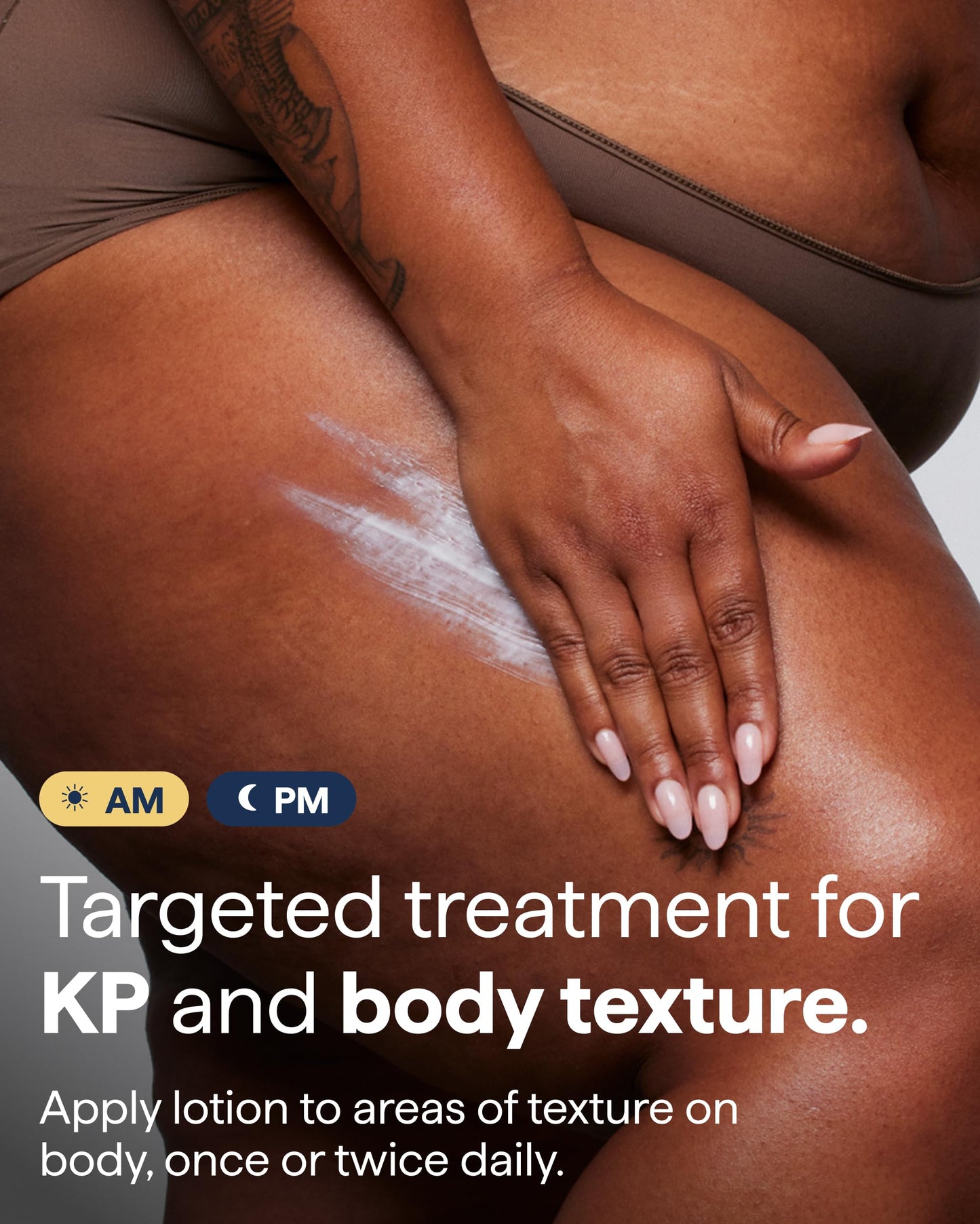 Remedy for Body Bumps | KP Exfoliating Body Moisturizer | Keratosis Pilaris (KP) Treatment For Textured, Crepey Skin with Urea, Lactic Acid, Retinol | Smoothing Body Lotion | By Dermatologist Dr. Shah