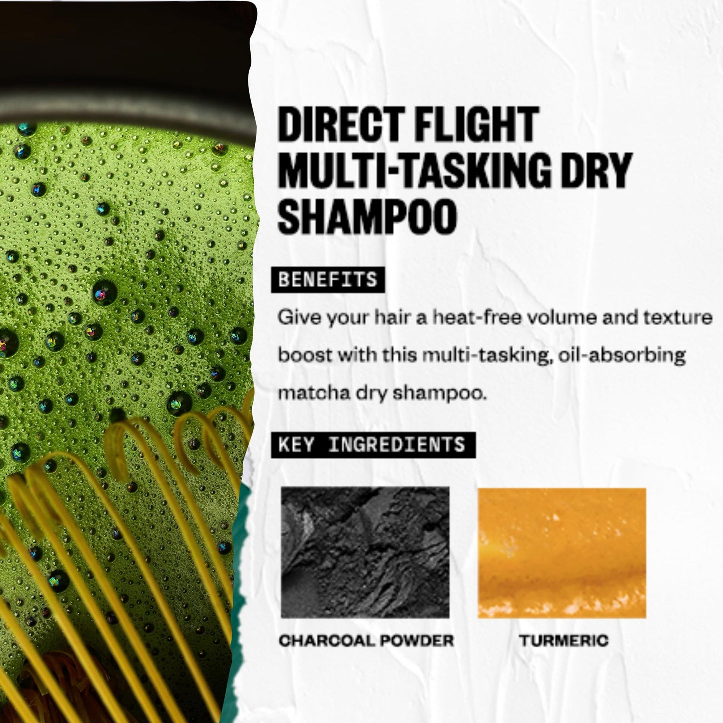 IGK DIRECT FLIGHT Multi-Tasking Matcha Dry Shampoo | Light Cleanse + Style Preserving | Vegan + Cruelty Free
