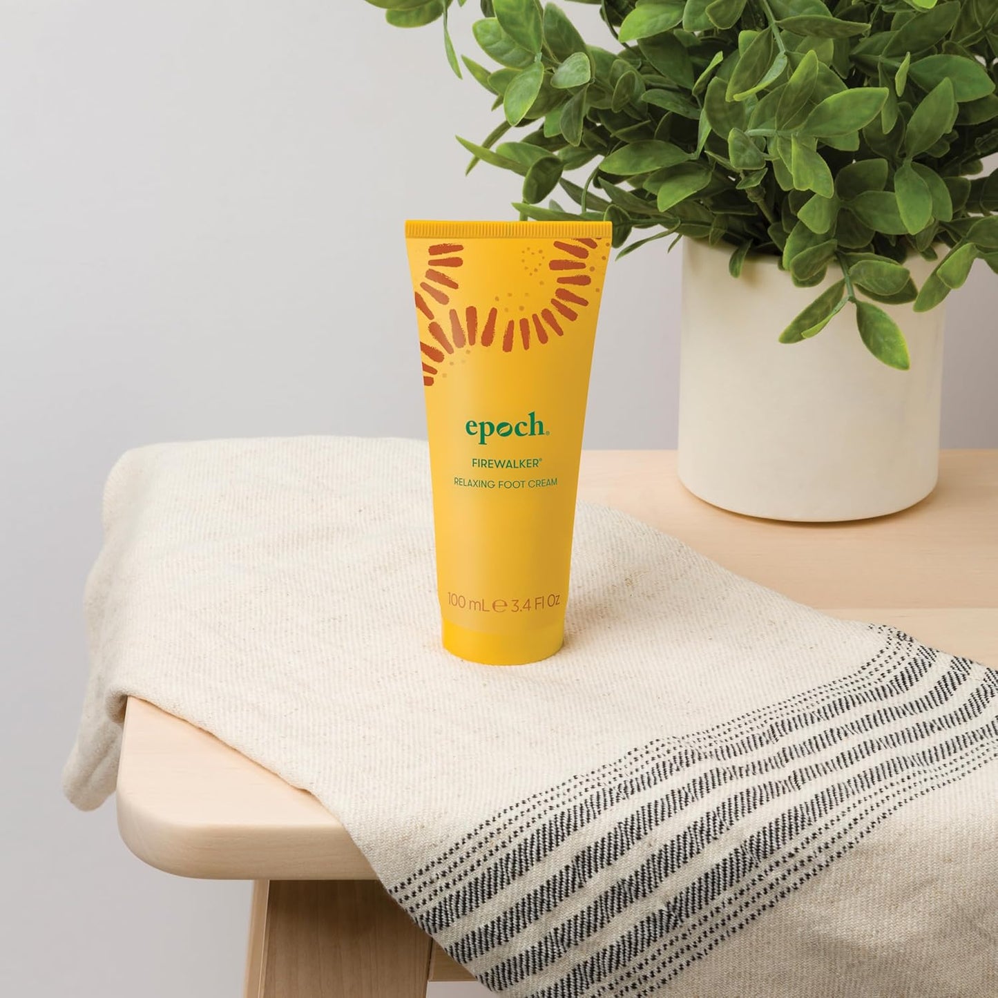 Nu Skin Epoch Firewalker Foot Cream - Soothing Moisturizer with Hawaiian Ti Leaf & Babassu Oil | 3.4 Fl Oz | Travel Essential