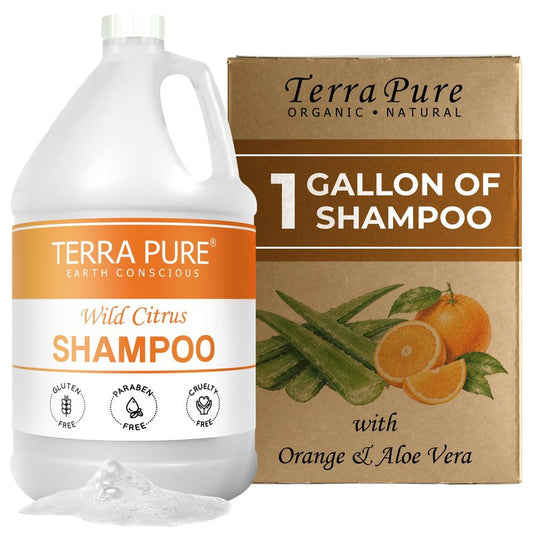 Terra Pure 1 Gallon Shampoo Luxury Hotel Toiletry Bulk Size Designed to Refill Soap Dispensers 128 oz