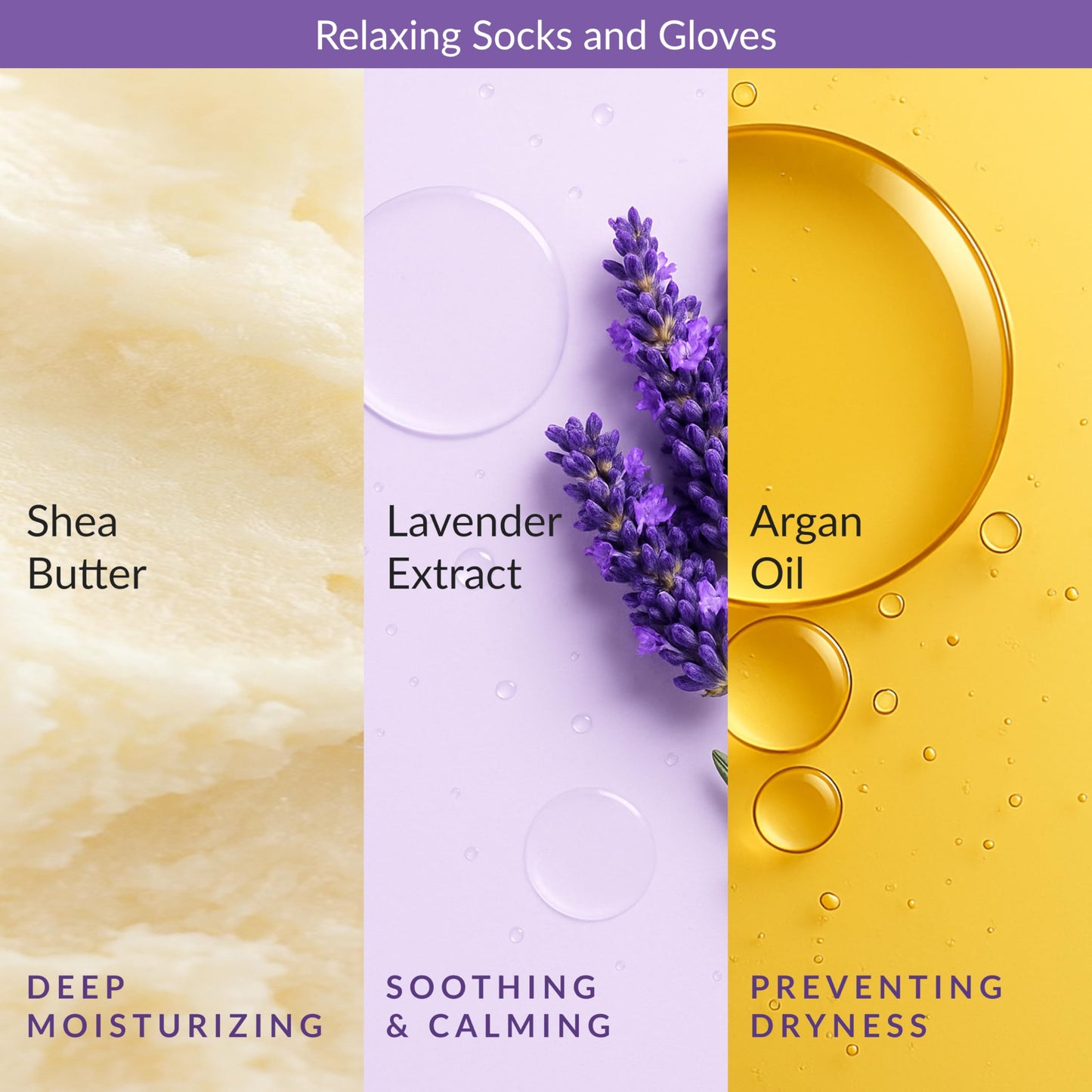 Epielle Relaxing & Nourishing Hand & Foot Masks, Soften Dry, Overworked Skin, Self Care Gifts for Women, Spa Kit, 6 Moisturizing Gloves & 6 Moisturizing Socks