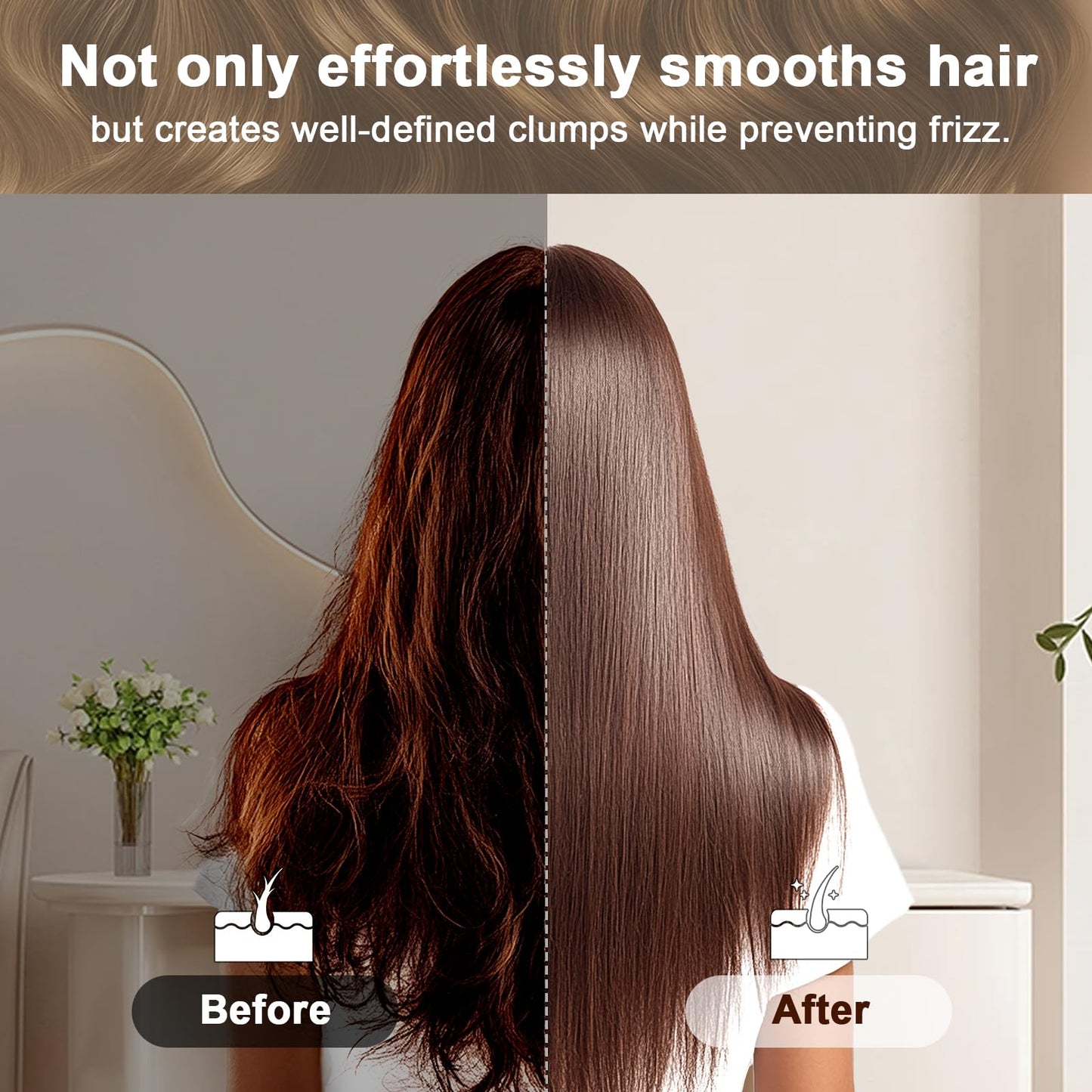 Lynnieëlle Boar Bristle Hair Brush for Fine Hair - Ultimate Smoothing Vented Detangler Wet Brush for Women, Gentle Scalp Massage, A Great Gift