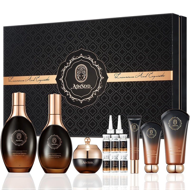 Anti-Aging Skin Care Set,12PCS Face Care Kit with Cleanser, Toner,Serum,Freeze-Dried Powder, Eye Cream,Face Cream & BB Cream | Deep Hydration,Firming & Brightening Skincare Gift Set for Women