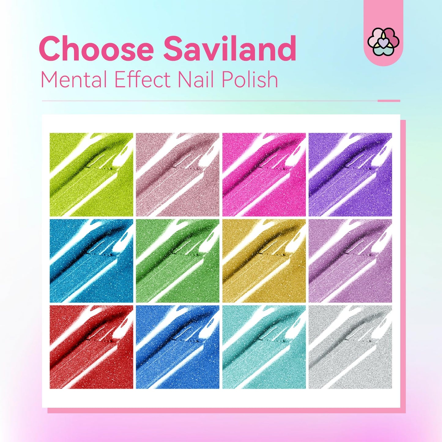 SAVILAND Nail Polish Set - 24 Colors Quick Dry Fingernail Polish Non Gel with Base Top Polish for Fingernail Toenail French Acrylic Art DIY