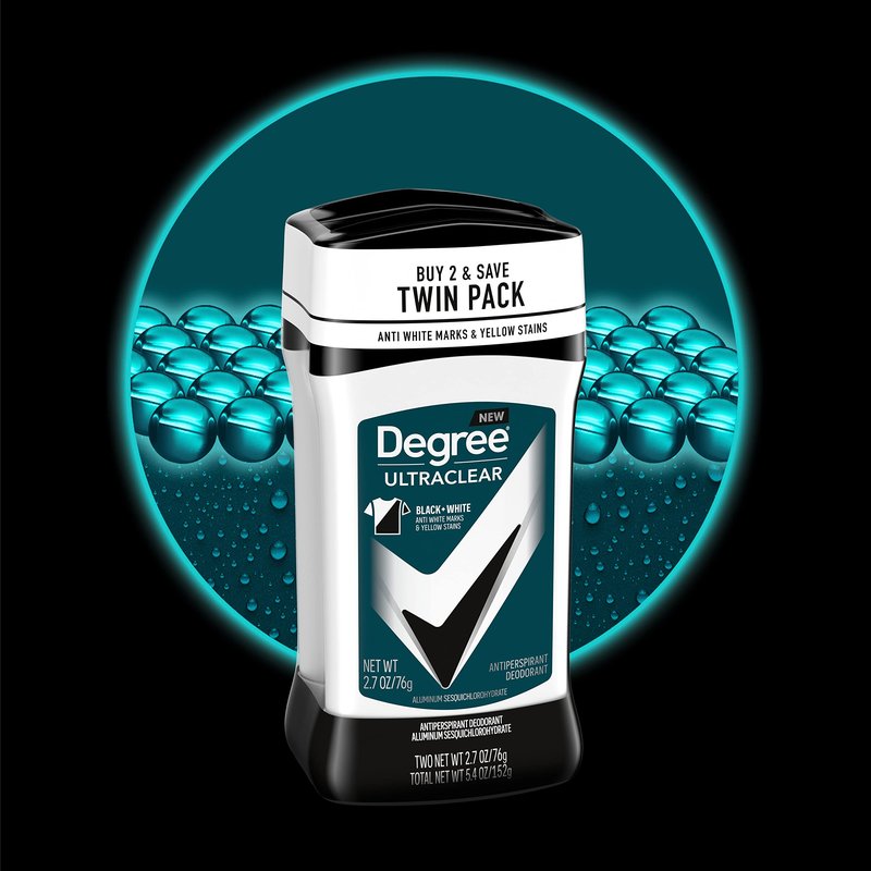 Degree Men Advanced Protection Antiperspirant Deodorant Cool Rush 4 count & Men UltraClear Antiperspirant Deodorant Black+White 2 Count 72-Hour Sweat & Odor Protection