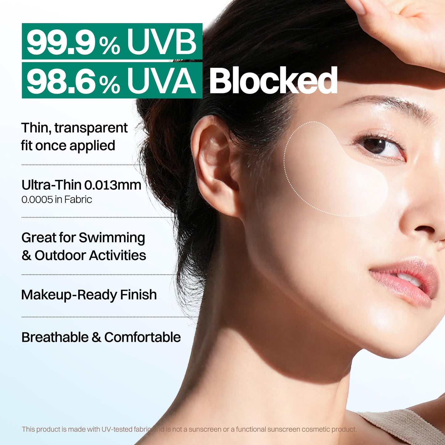 FRANZ Invisible UV Sun Patches for Face, UPF 50+ Golf (Regular, 10 Pairs)