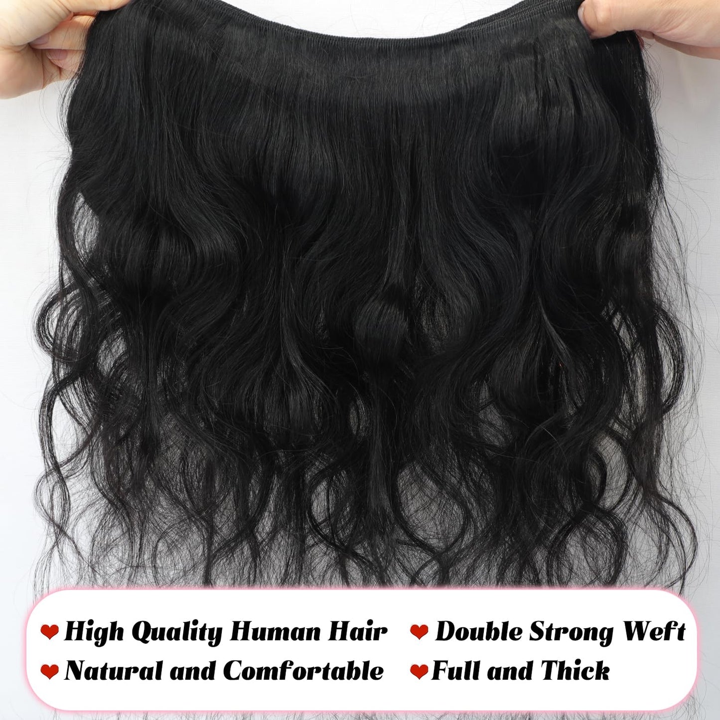 KAITHLYPO 22 Inch Body Wave Bundles Human Hair 12A 100% Unprocessed Brazilian Virgin 1 Bundle for Women Weave Quick Human Hair Bundles Body Wave