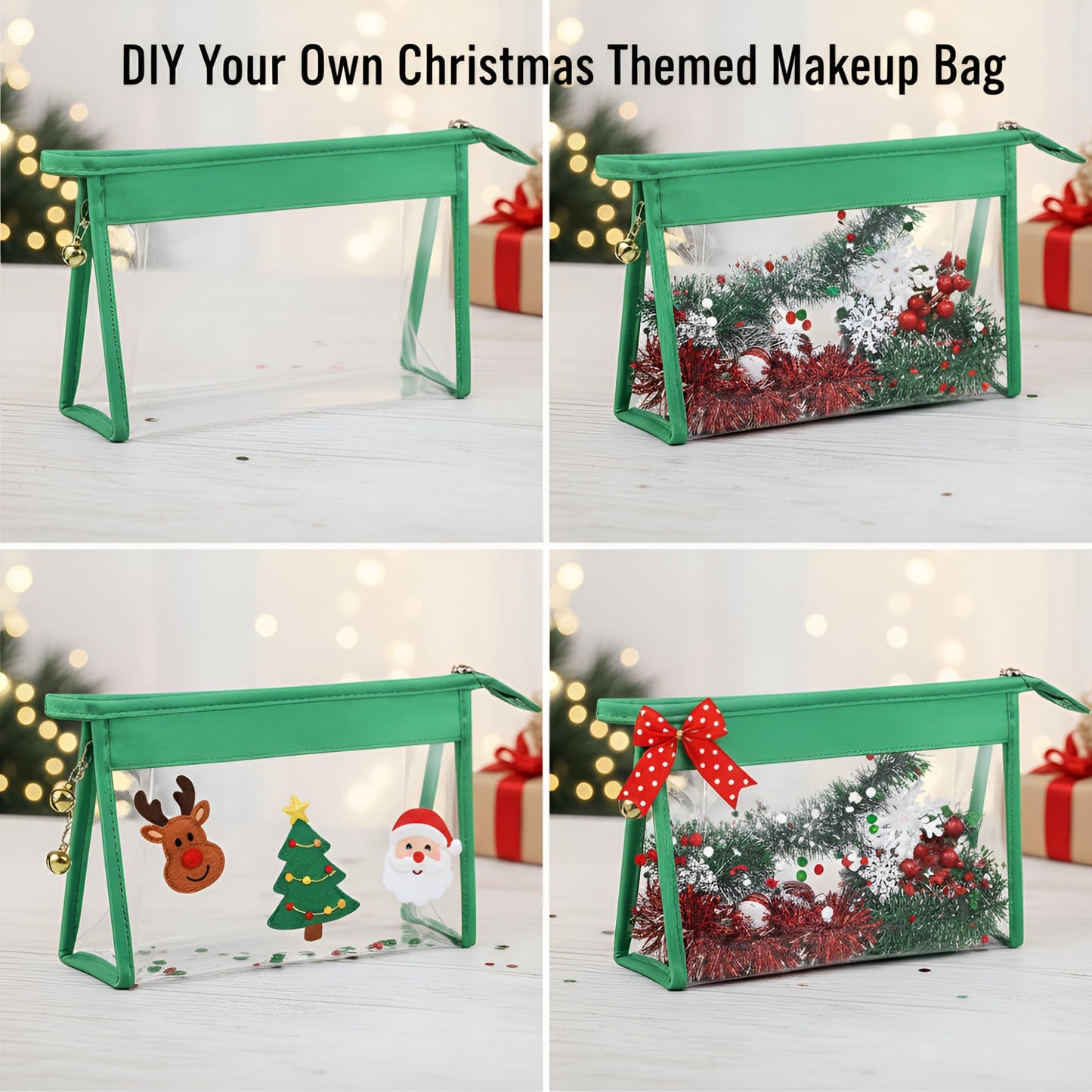Chunful 10 Pack Clear Makeup Bags Bulk, TSA Approved Toiletry Bag, Clear Cosmetic Toiletries Pouch with Zipper, PVC Waterproof Cosmetic Pouch for Women and Men
