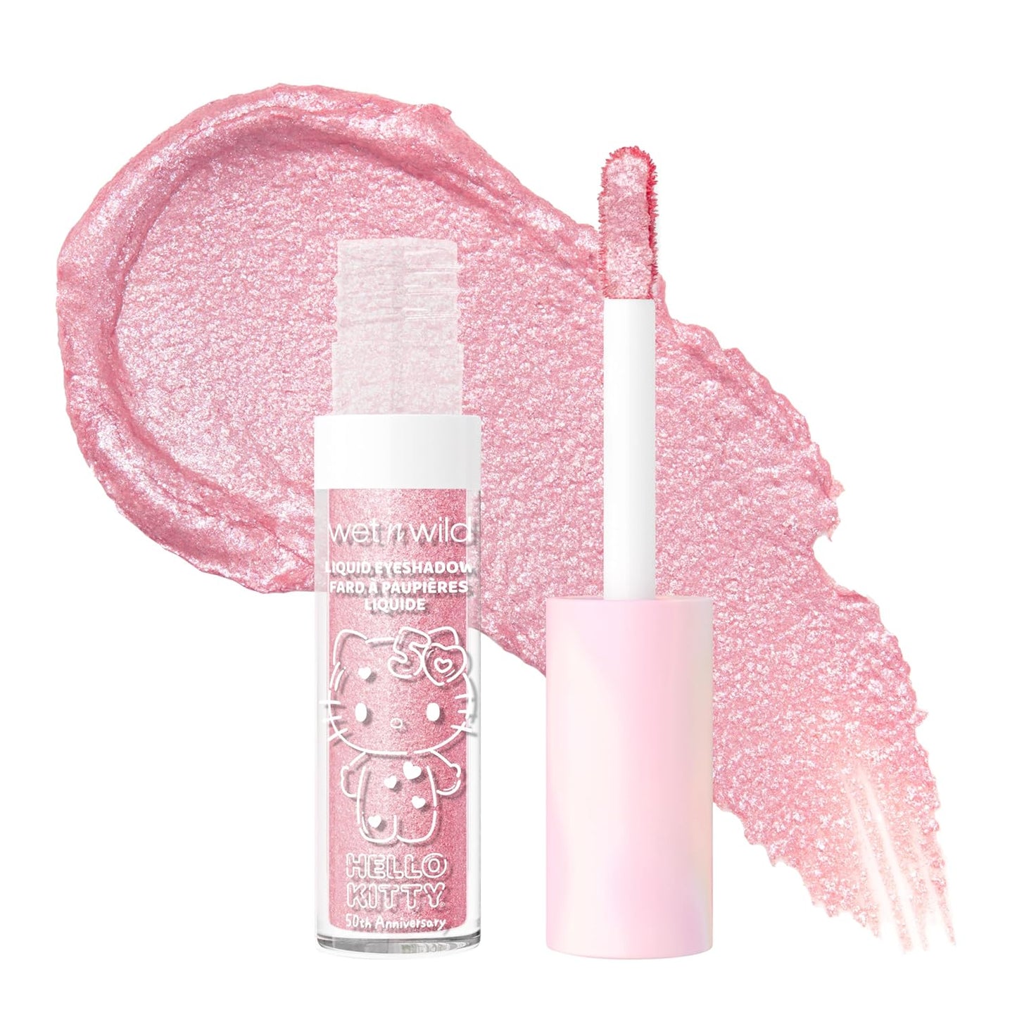 Hello Kitty Liquid Eyeshadow - Smooth, Blendable Shimmery Matte in Bubblegum Pink | Vegan & Cruelty-Free