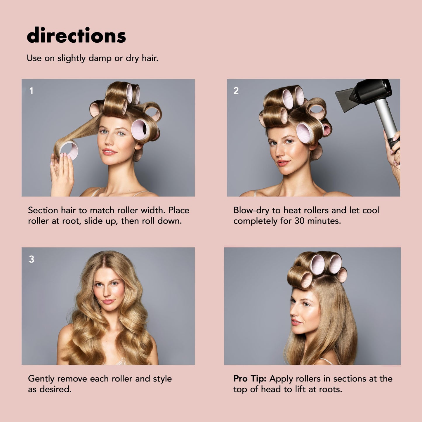 The Hair Edit Ceramic Core Hair Rollers for Salon-Quality Volume Professional Grade Thermal Rollers, Heat or No-Heat Styling, Soft Waves & Bouncy Blowouts, Root Lift, Long-Lasting Shine 9 Pack