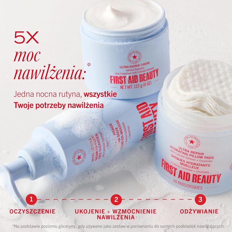 Ultra Gentle Cream-to-Foam Facial Cleanser - Makeup Removing Face Wash with Colloidal Oatmeal & Glycerin for Sensitive, Acne-Prone Skin