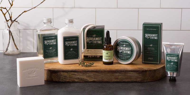 Pre de Provence Bergamot & Thyme Men's Fragrance Collection, Shave Soap in Tin, 150 G