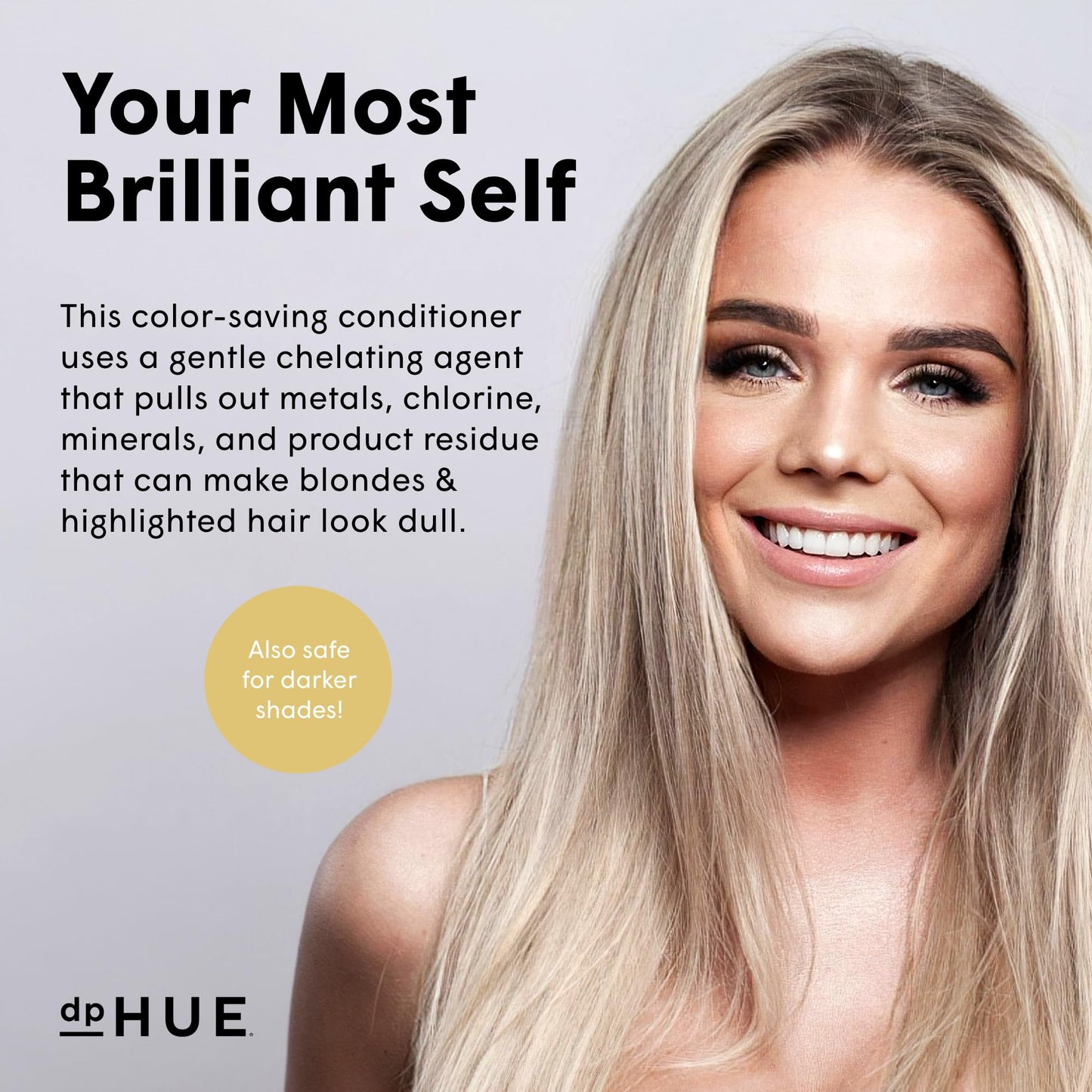 dpHUE Gentle Brightening Conditioner - 6.5 oz - Conditions While Boosting Brightness & Shine - Fresh, Floral Scent - Color Safe, Vegan, Cruelty Free