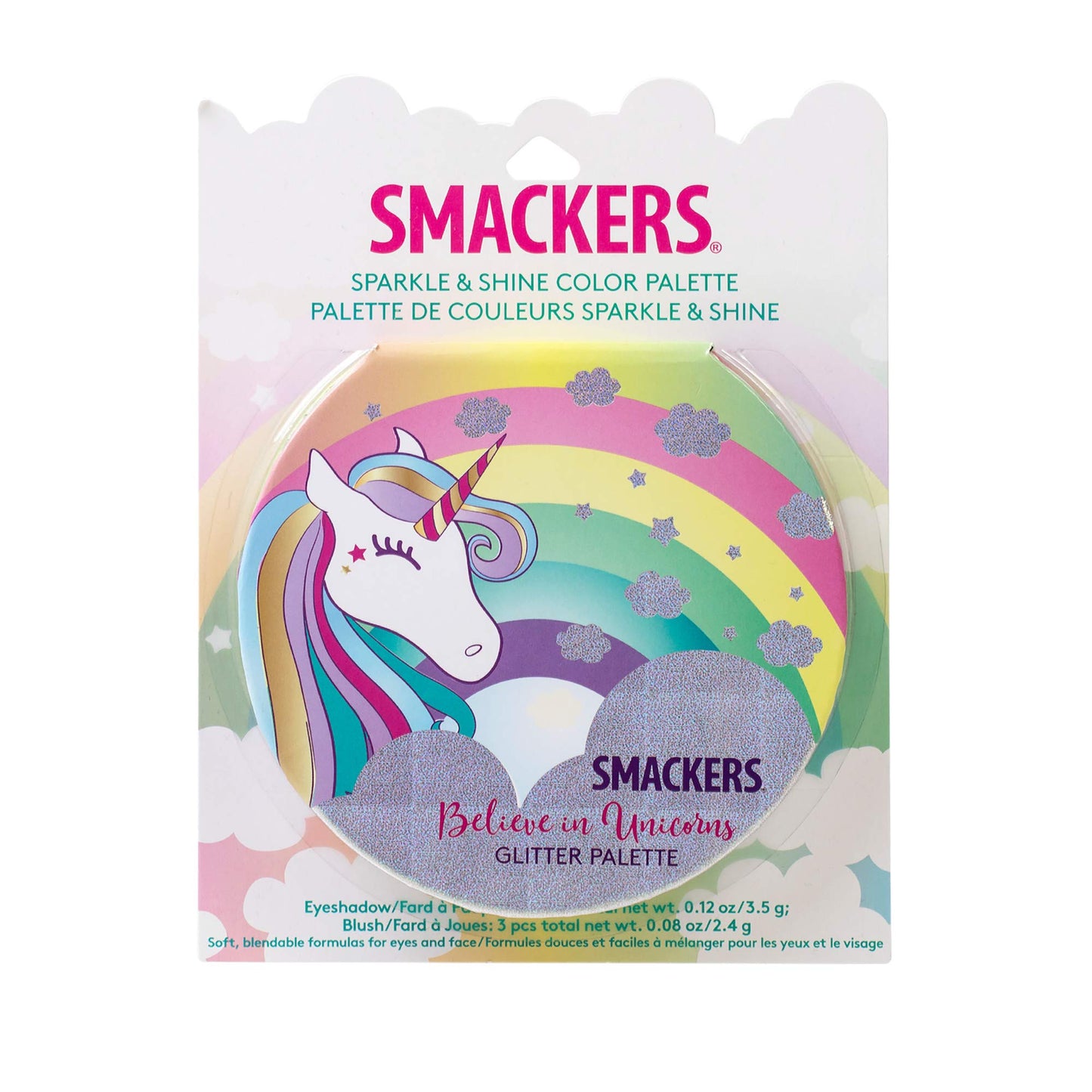 Lip Smacker Unicorn Palette Eyeshadow Makeup & Sparkle Shine 0.34oz Lip Gloss Gift Set for Girls