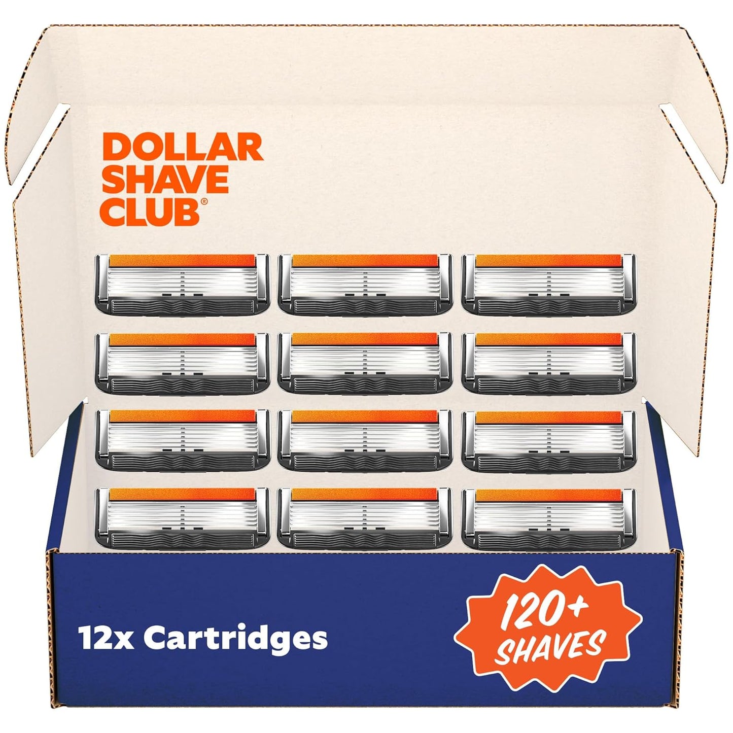 6 Blade Razor Refills - 12 Pack of Stainless Steel Blades for a Close & Comfortable Shave