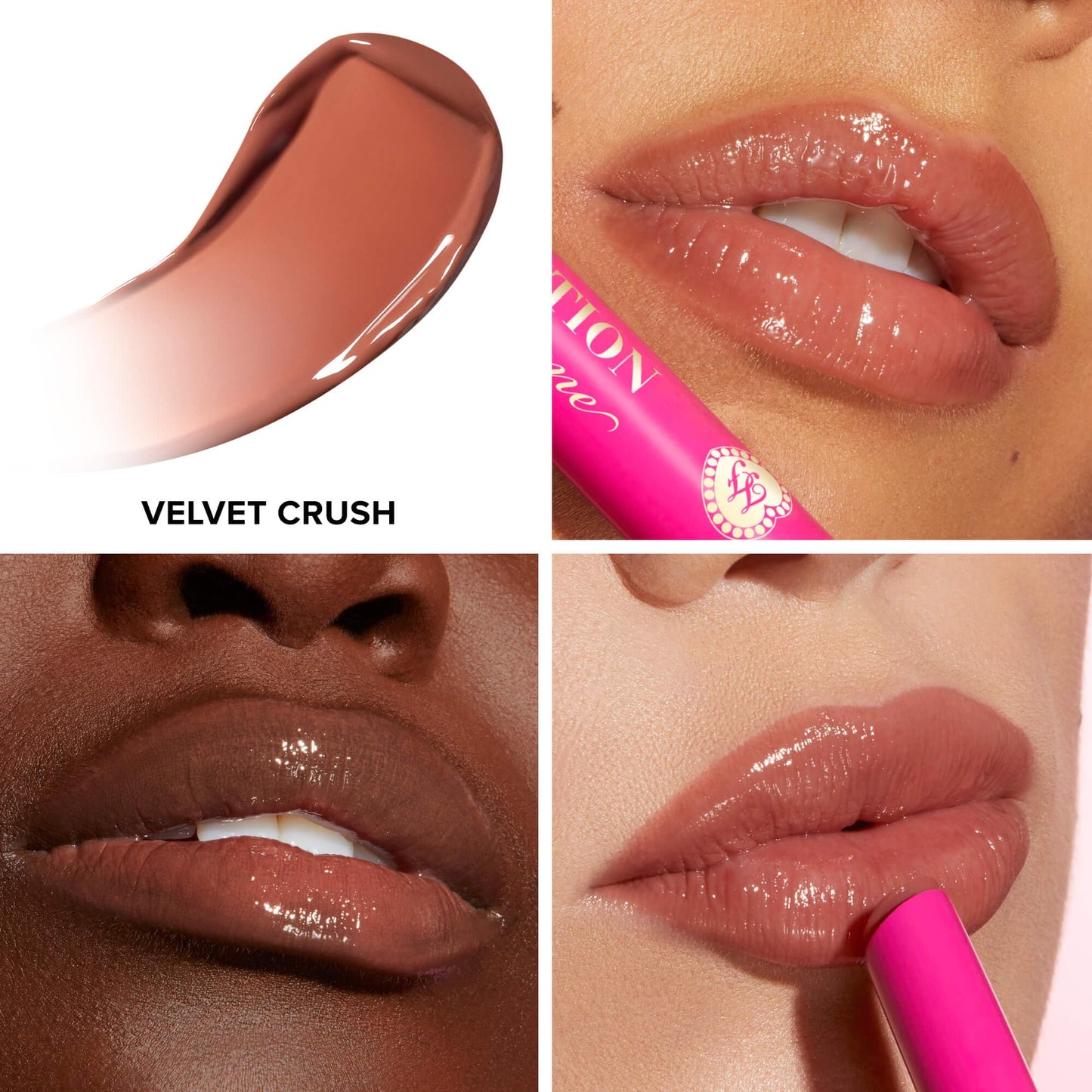 Too Faced Lip Injection Extreme Plumping Clicks | Hydrating, Sheer-To-Medium Buildable Coverage, Lip Plumper with Click Applicator, 0.05 Ounce, Velvet Crush