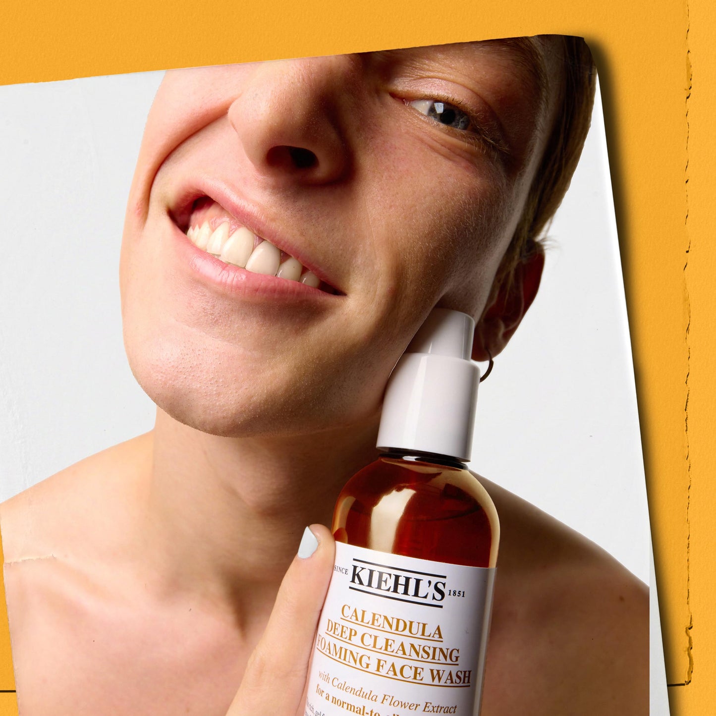 Kiehl's Calendula Deep Cleansing Foaming Face Wash with Gel Texture, Gentle Facial Cleanser for Normal, Oily & Sensitive Skin, Gently Cleanses without Stripping Skin, Removes Dirt & Oil, Paraben Free