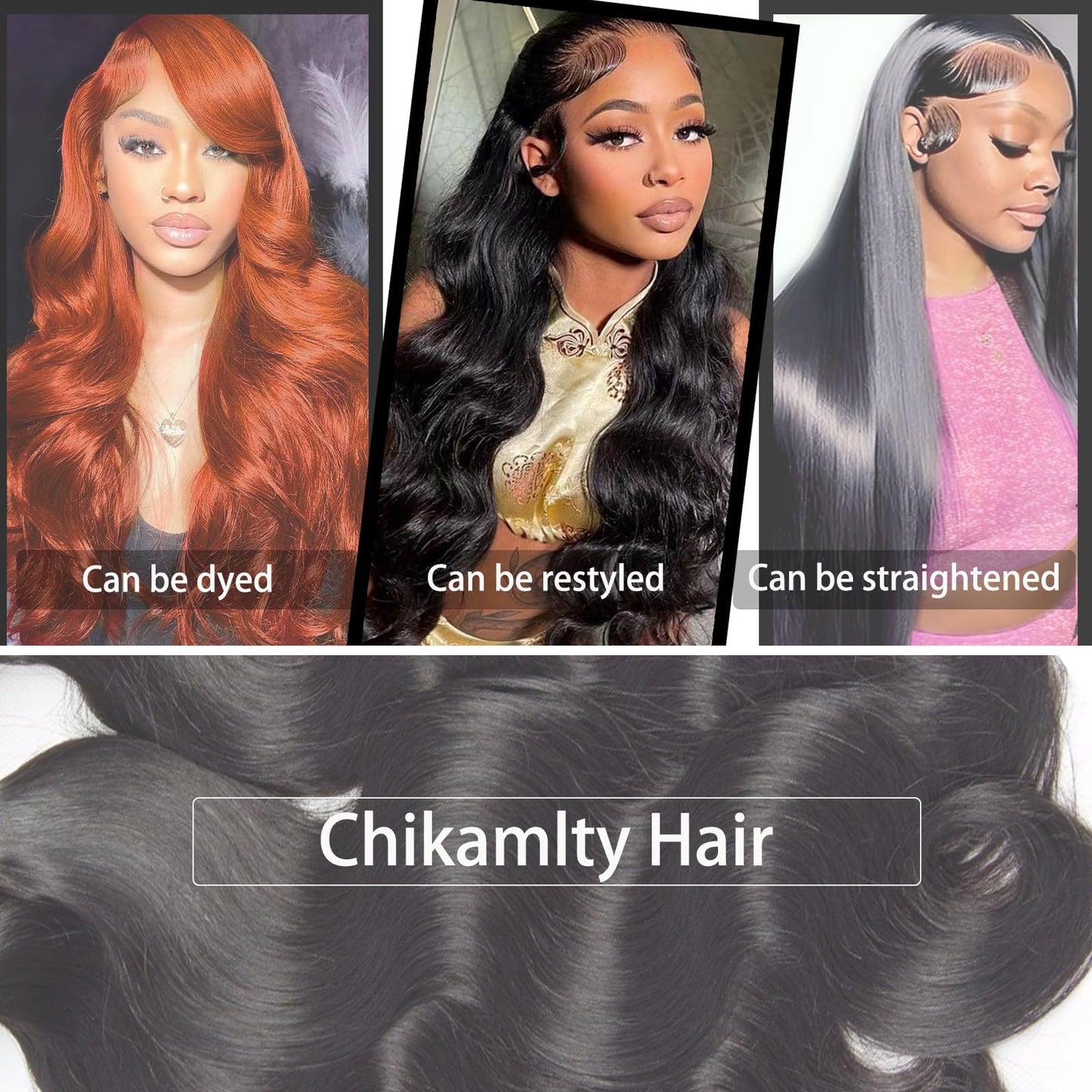 Chikamlty 12A Brazilian Human Hair Bundles Body Wave 22 inch Single Bundle Virgin Hair Bundle Body Wave Bundles Human Hair 100G Natural Black Hair Extensions