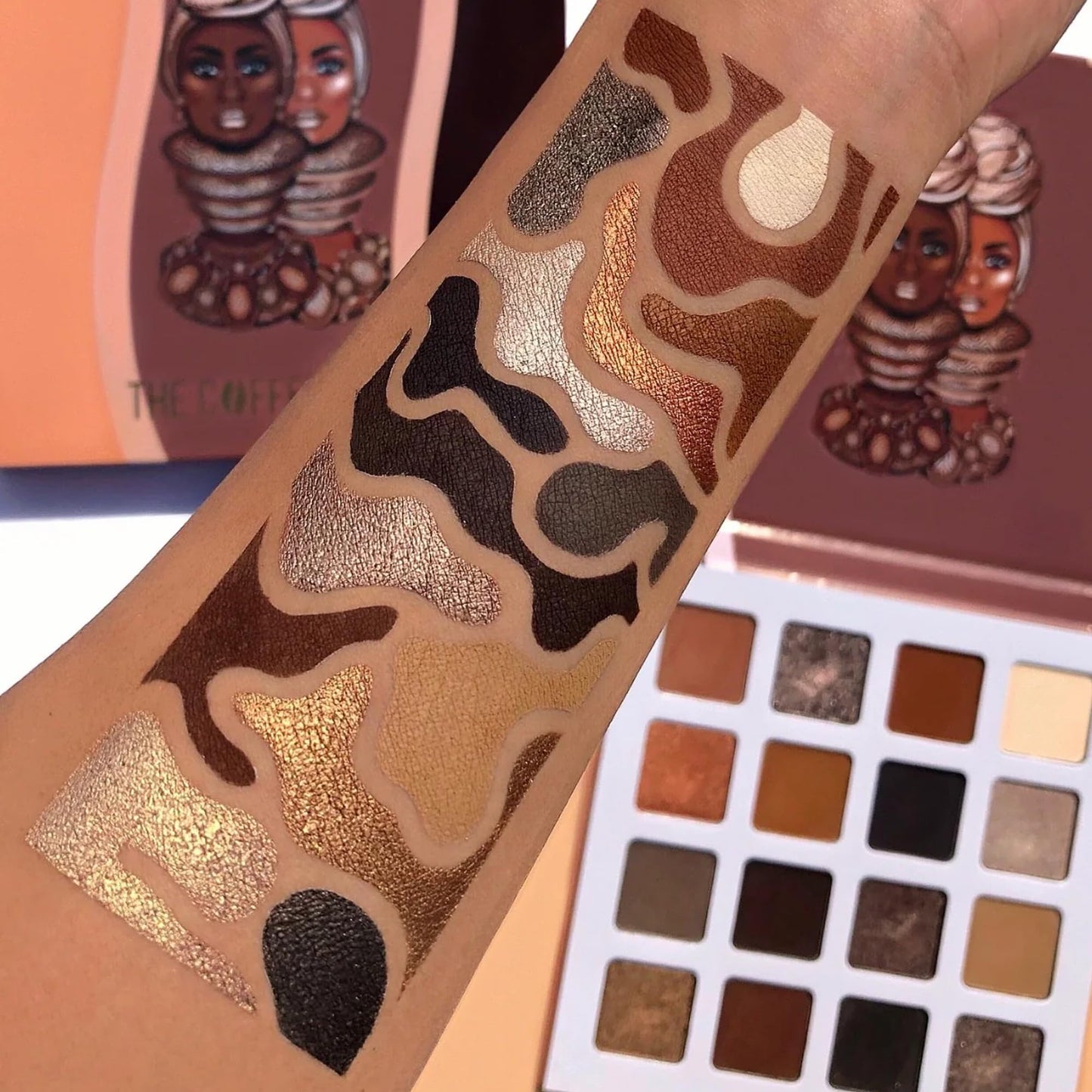 Juvia's Place Coffee Shop Eyeshadow Palette - 16 Pan Buttery Eye Makeup