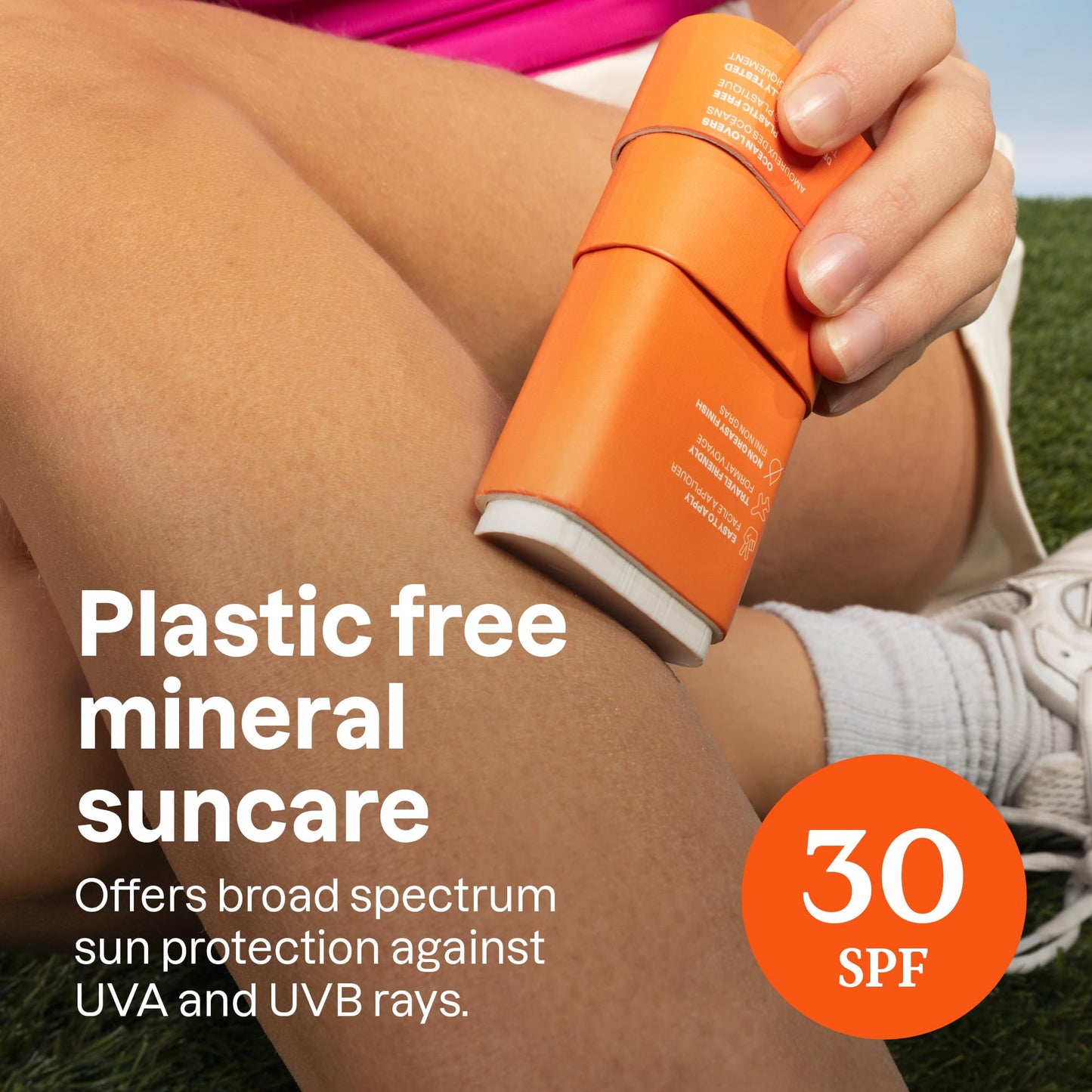 ATTITUDE Mineral Sunscreen Stick with Zinc Oxide, SPF 30, EWG Verified, Plastic-Free, Broad Spectrum UVA/UVB Protection, Dermatologically Tested, Vegan