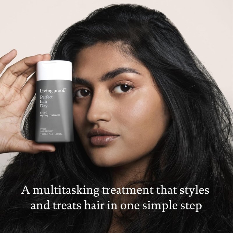 Living Proof Perfect Hair Day 5-in-1 Styling Treatment - Conditions, Smooths & Volumizes | Heat Protection up to 450°F, 4 oz