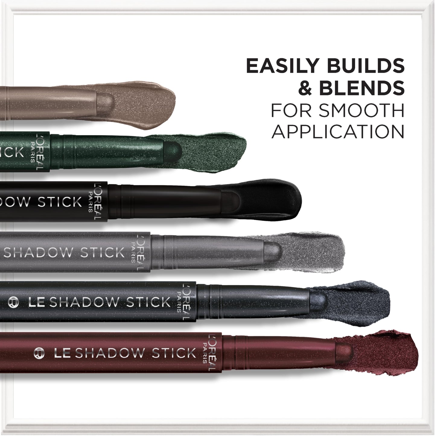 L'Oreal Paris Makeup Le Shadow Stick Eyeshadow, Blendable, Smudge-Resistant, Smokey Cream Eyeshadow, 125 Starry Bordeaux