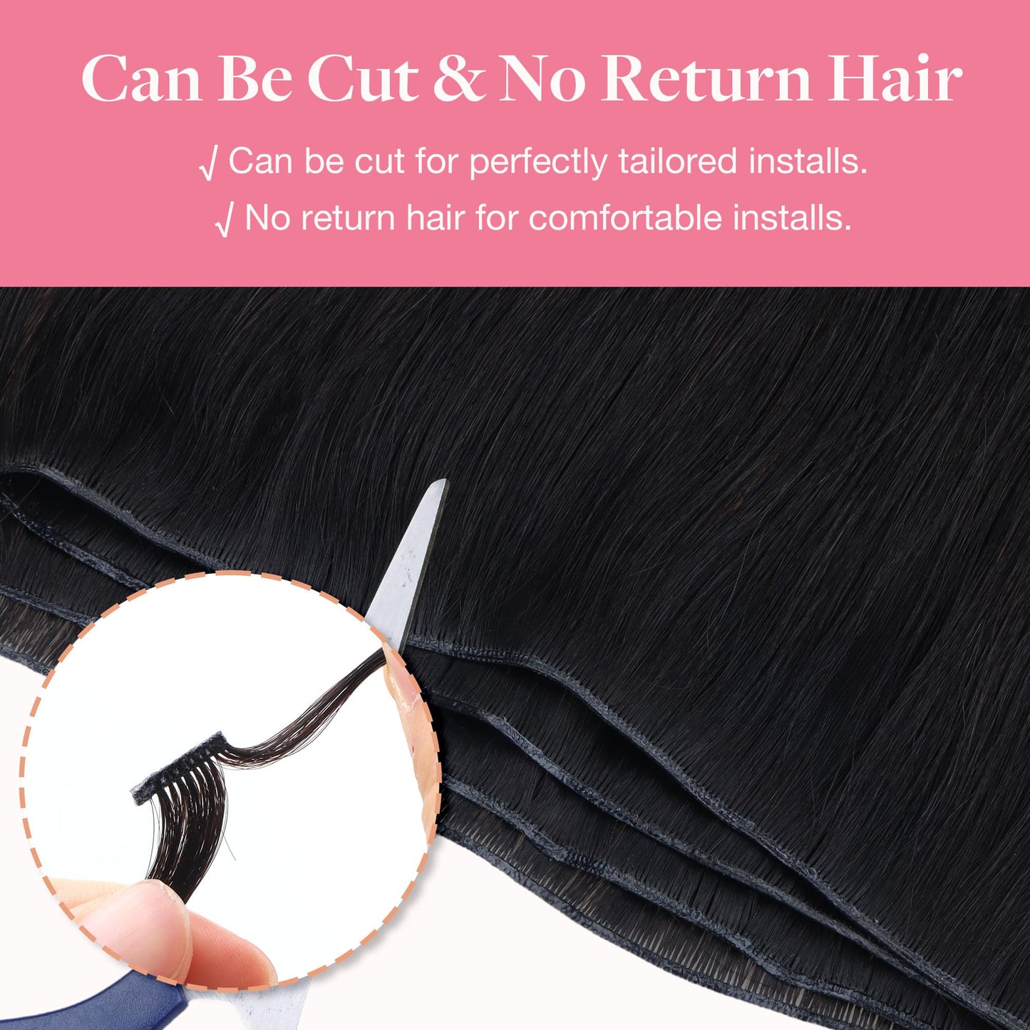 GOO GOO Genius Weft Hair Extensions Human Hair, Sew In Hair Extensions Rooted Remy Weft, 60A Platinum Blonde 14inch 40g, Hand Tied