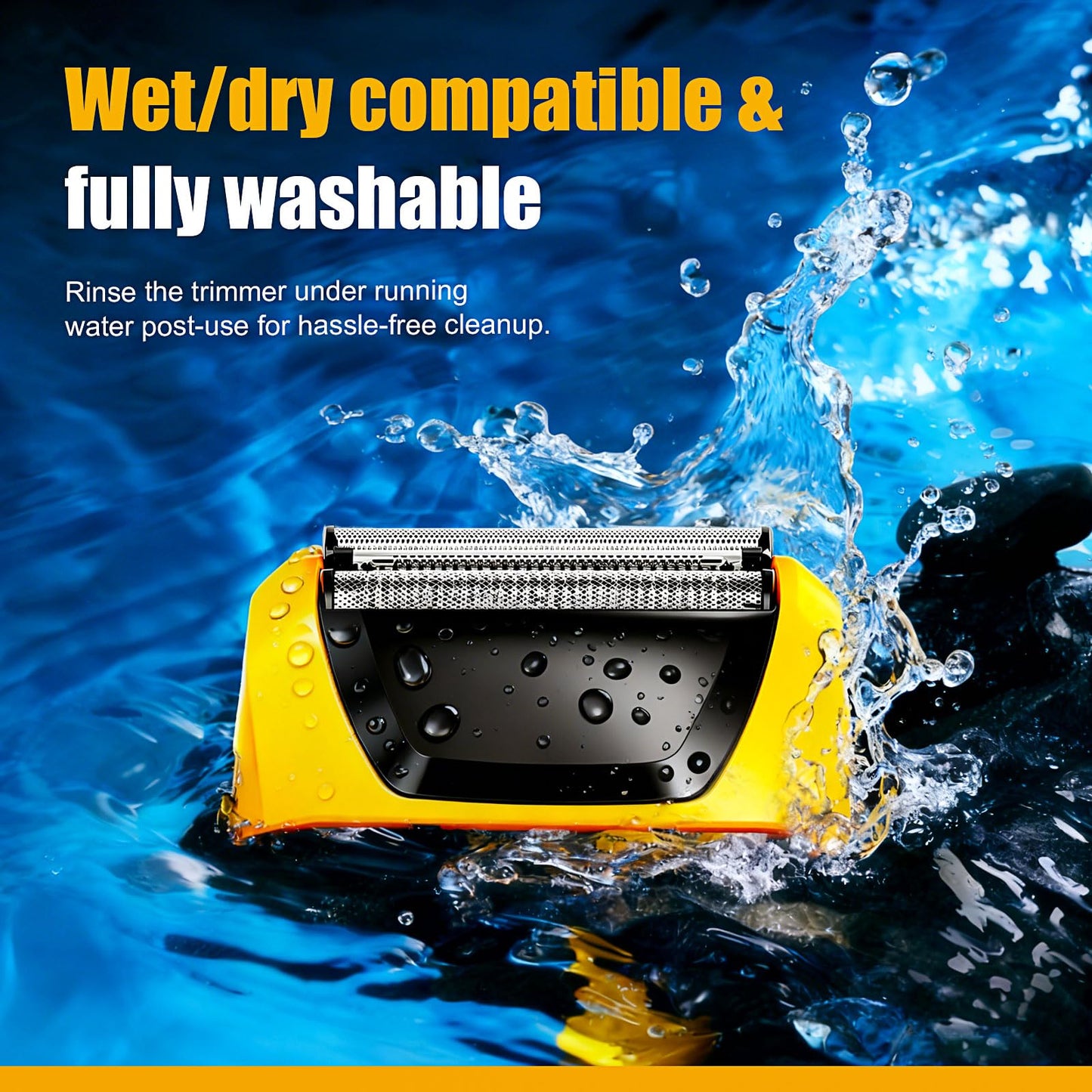 Shaver Replacement Foils Heads for Wahl Yellow Lifeproof Series 7061, 7045-100 Shavers (Yellow)