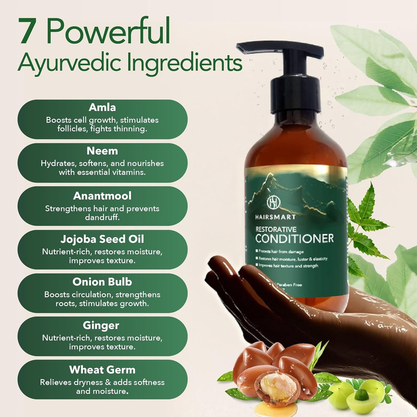 Ayurvedic Deep Conditioner for Dry, Damaged Hair - Volumizing Hair Growth Treatment | 100ml