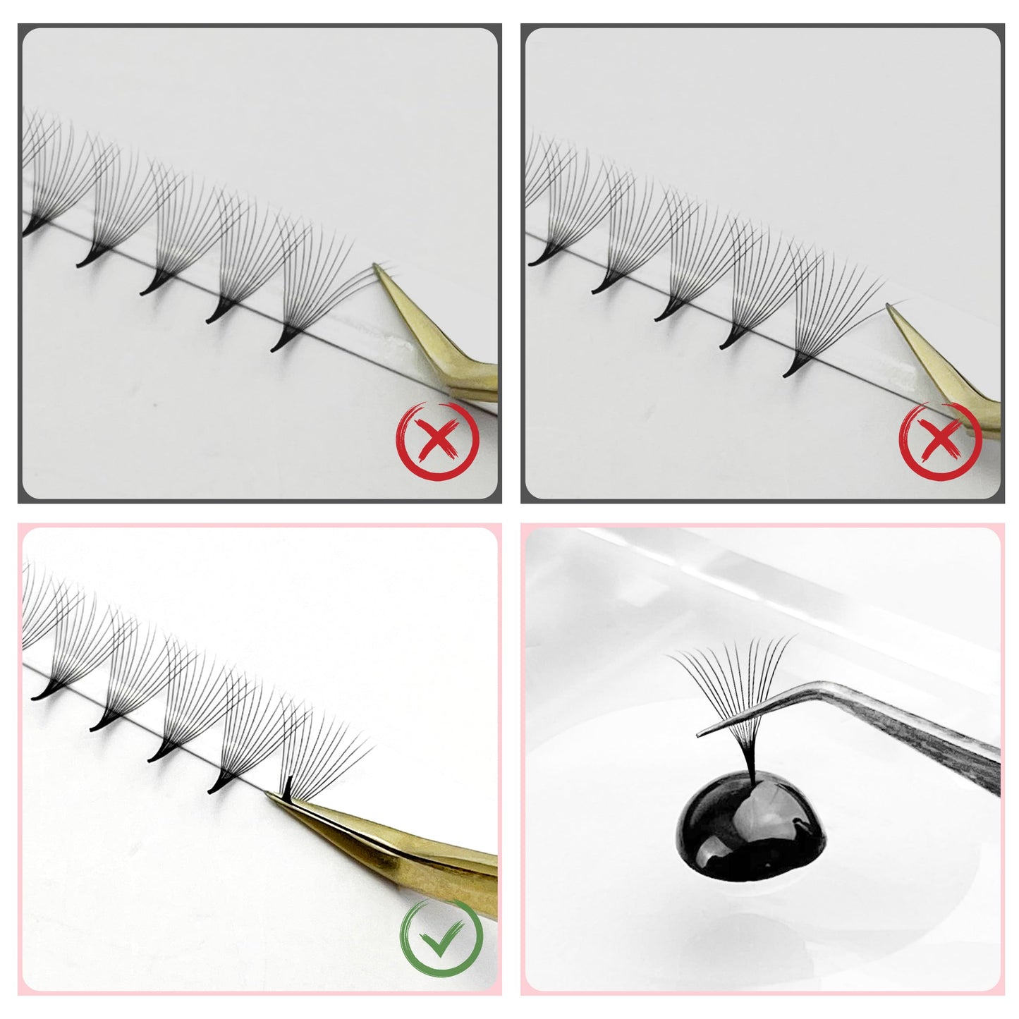ABONNIE Premade Eyelash Extensions - 400 Fans, 12D 12mm, 0.05 Thickness D Curl, Volume Lash Fans with Pointy Base