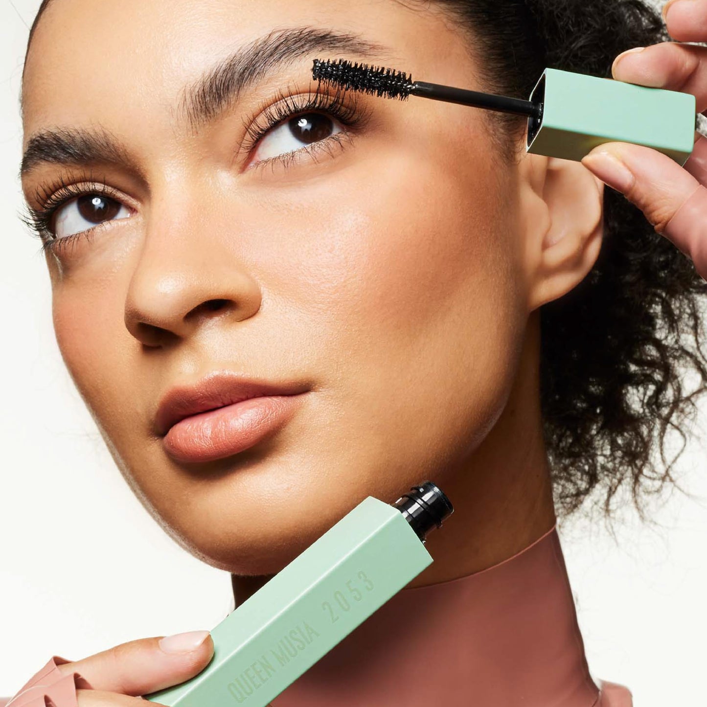 QUEEN MUSIA 2053 Mascara with Lash Growth Extract –– Lengthening & Volumizing, Wispy Lashes, Nourishing, Flake & Smudge-Resistant, Vegan & Cruelty-Free, Ophthalmologist-Tested