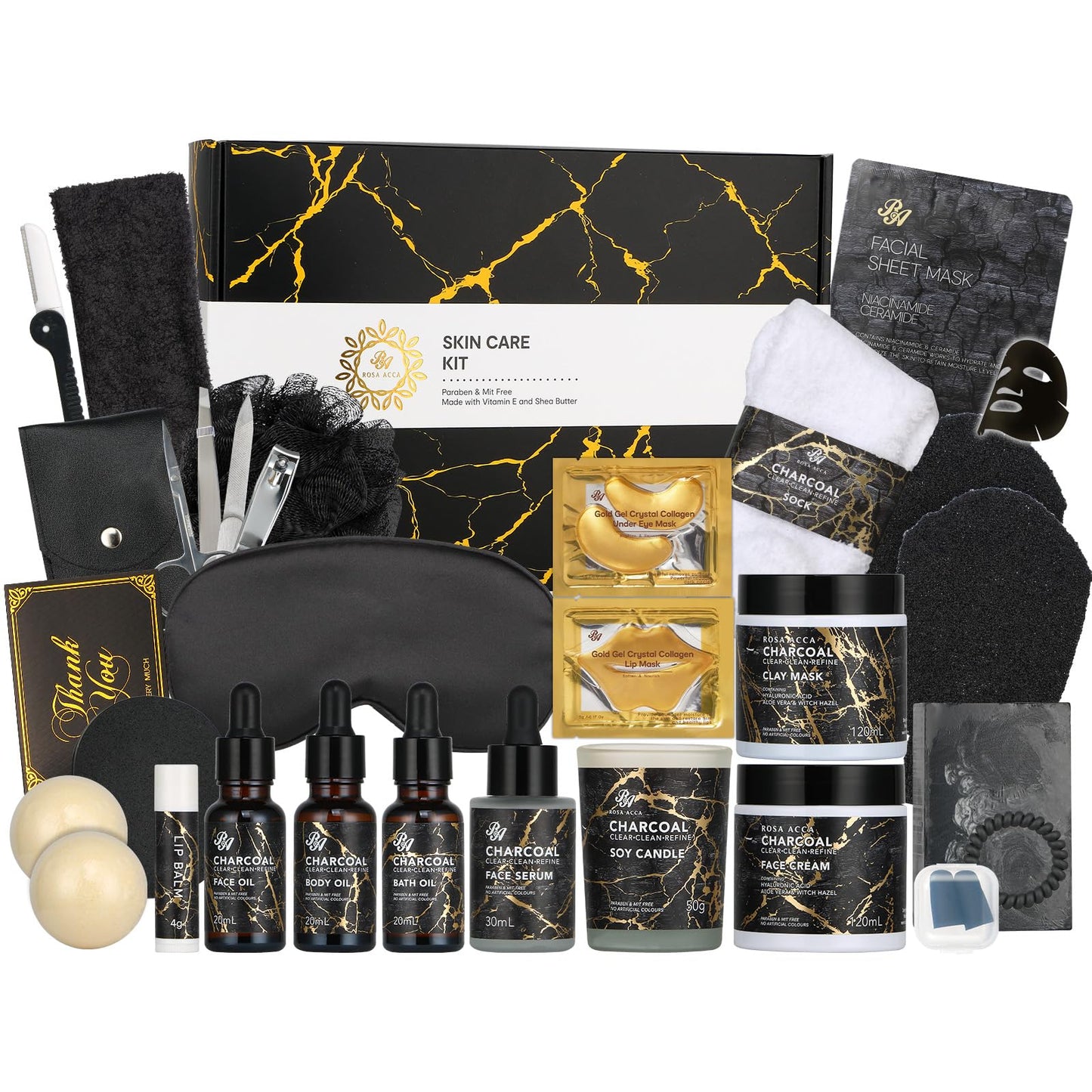 Gifts for Women & Men, Birthday Gifts, 30pcs Skin Care Gift Set for Women & Men, Fathers Day, Self Care Gift Kit, Bath & Body Gift Basket Set, Birthday, Christmas, Anniversary, Wife, Dad, Boyfriend