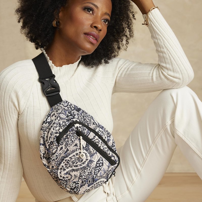 Vera Bradley Women's Featherweight Belt Bag Sling Crossbody, Stratford Paisley, One Size