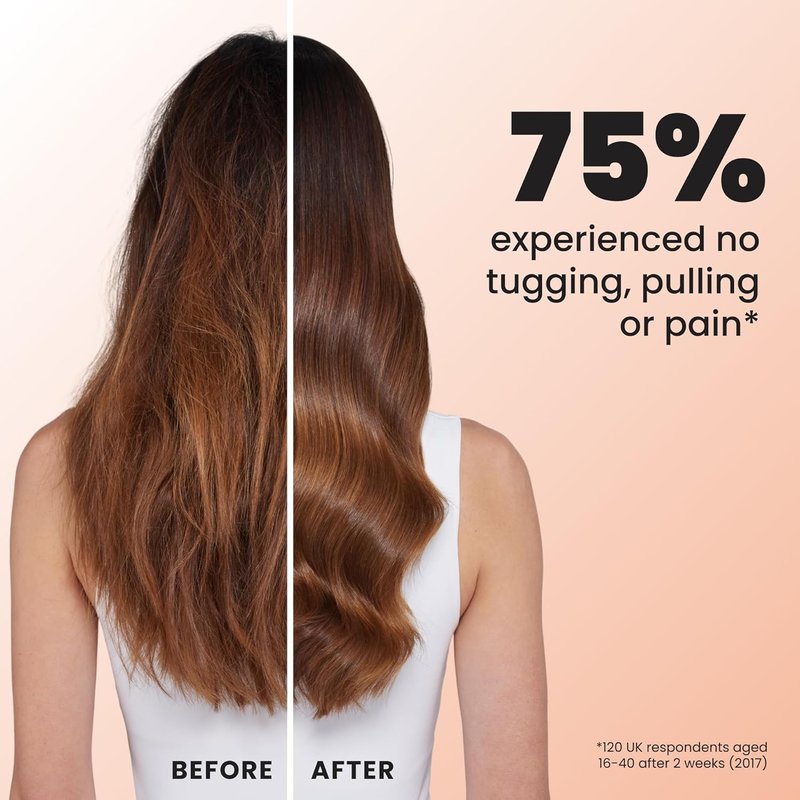 Tangle Teezer Ultimate Detangler Brush - Wet & Dry Hair, Reduces Breakage & Eliminates Knots | Apricot Color