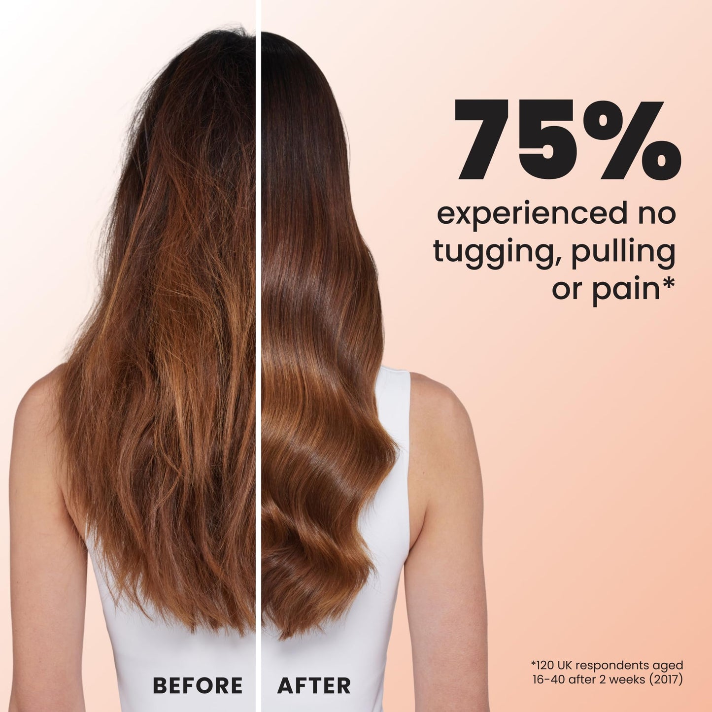Tangle Teezer Ultimate Detangler Brush for Wet & Dry Hair, Eliminates Knots & Reduces Breakage for Straight to Wavy Hair Types, Amazon Exclusive Apricot