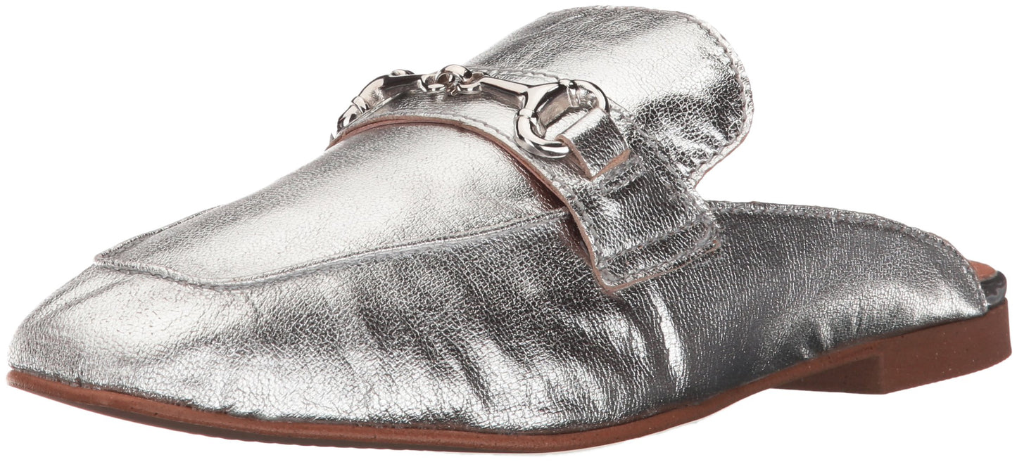 STEVEN by Steve Madden Women's Razzi Slip-on Loafer, Silver, 6 M US
