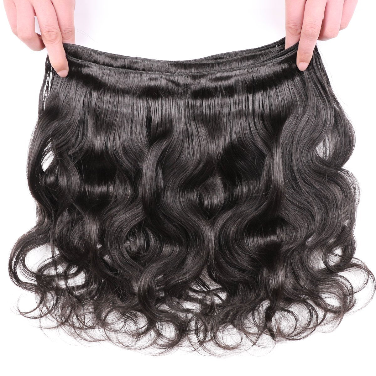 ISEE Hair 8A Unprocessed Brazilian Virgin Body Wave Human Hair One Bundles 100% Unprocessed Human Hair Extensions Natural Black (12'')