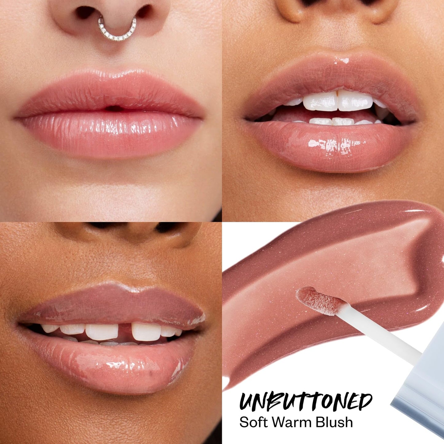 Kosas Wet Lip Oil Gloss – Hydrating Lip Oil Gloss with Hyaluronic Acid & Peptides, Non-Sticky, Unbuttoned