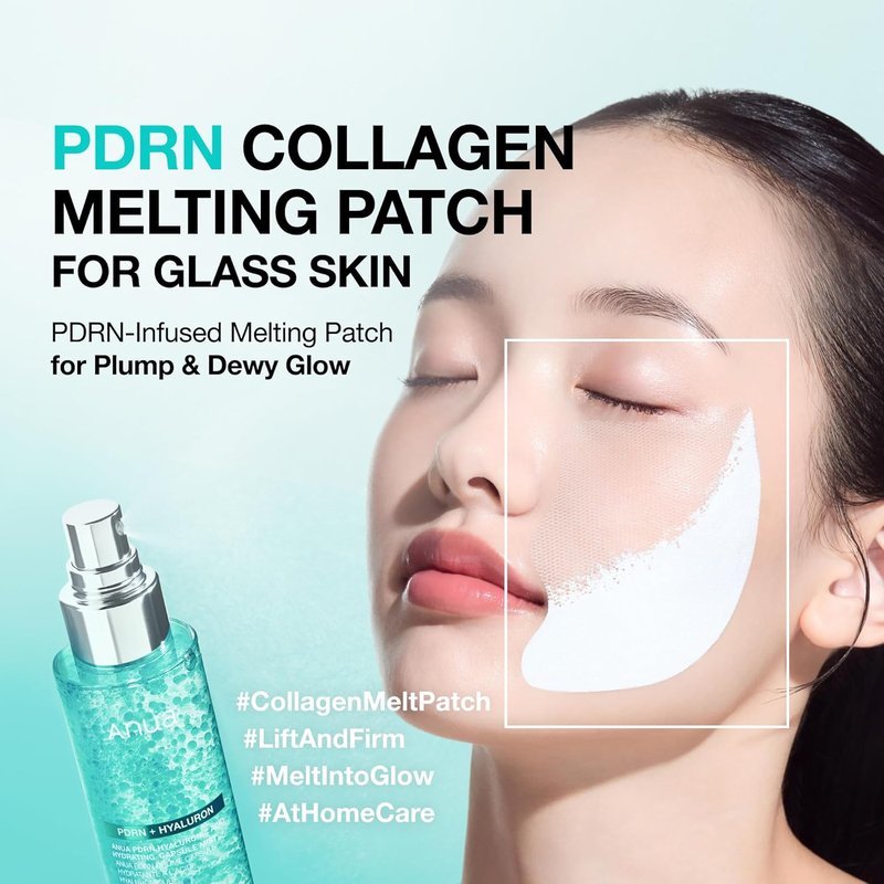 ANUA PDRN Collagen Care Set | Plumping Serum Spray & Firming Collagen Patches for Neck & Face