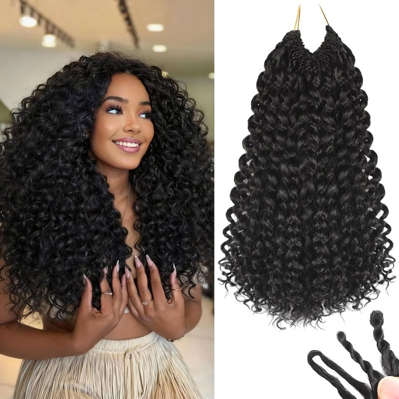 Curly Crochet Hair | 120 Strands Gogo Curl - 14 Inch Deep Wave Twist Extensions for Black Women