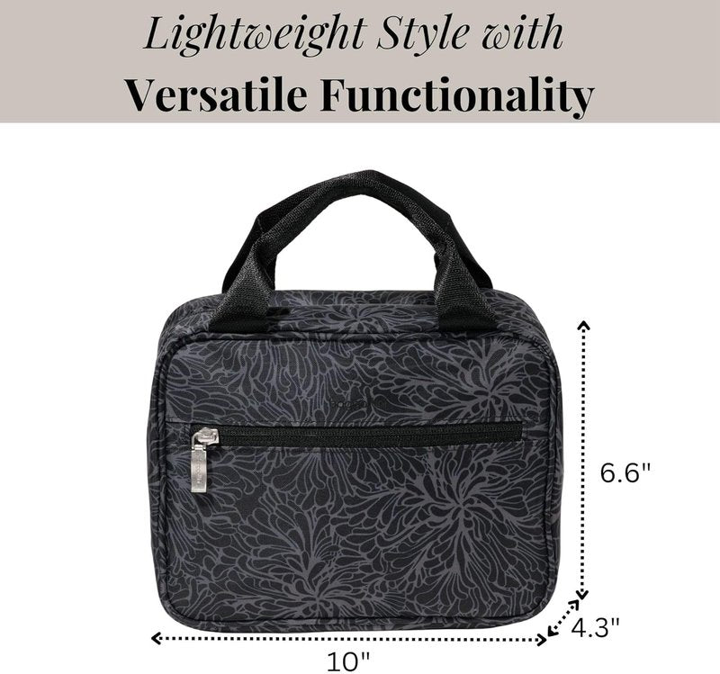 Baggallini Hanging Travel Toiletry Kit - Compact Organizer for Toiletries | Lightweight & Durable