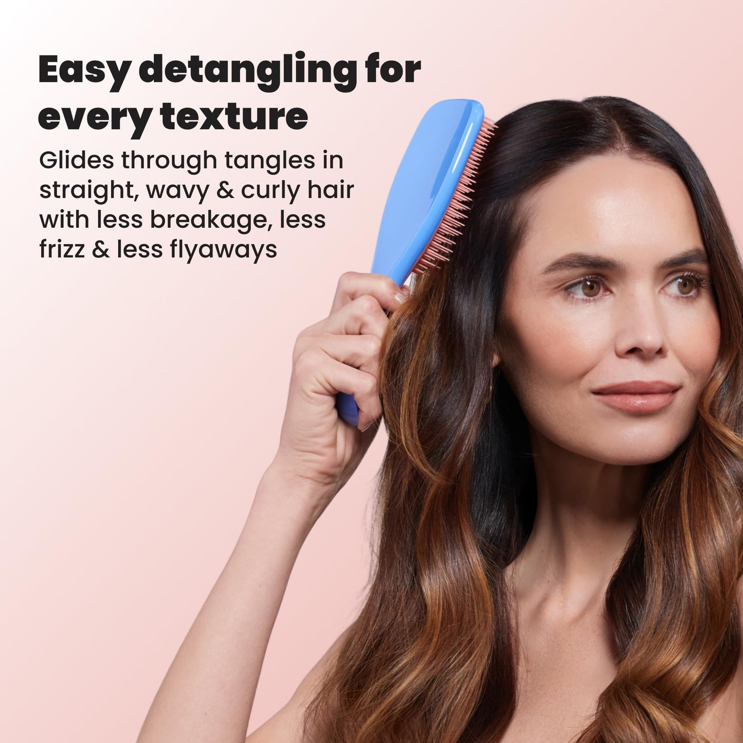 Tangle Teezer Ultimate Detangler Brush for Wet & Dry Hair, Eliminates Knots & Reduces Breakage for Straight to Wavy Hair Types, Apricot Blaze