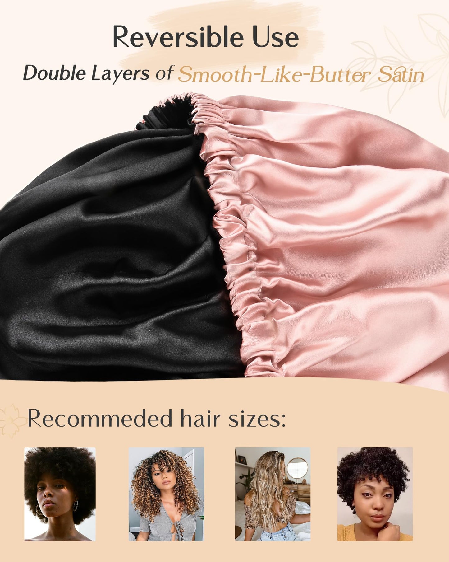 YANIBEST Heatless Curl Overnight Set with Hair Scrunchies Clip and Satin Bonnet