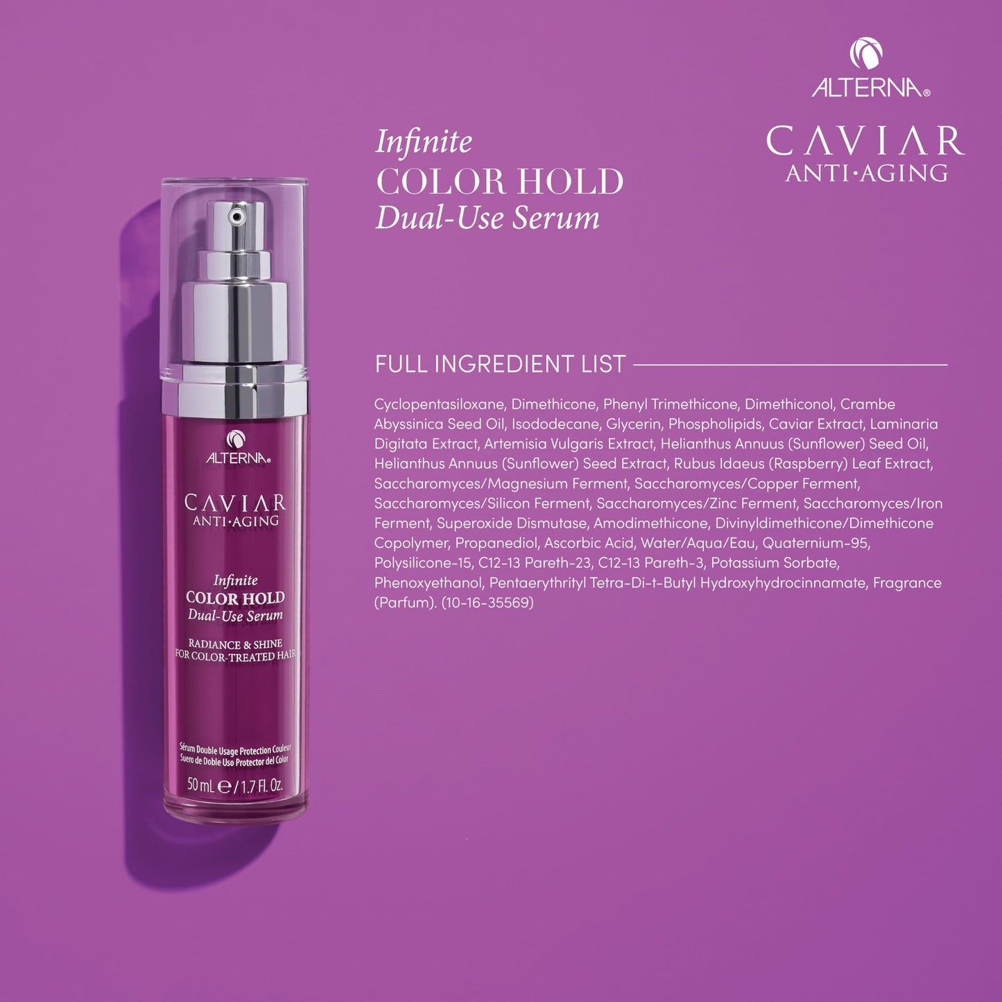 Alterna Caviar Anti-Aging Infinite Color Hold Dual-Use Serum | Leave-in Treatment, Color Preserving Mask | Sulfate Free, 1.7 Fl. Oz.