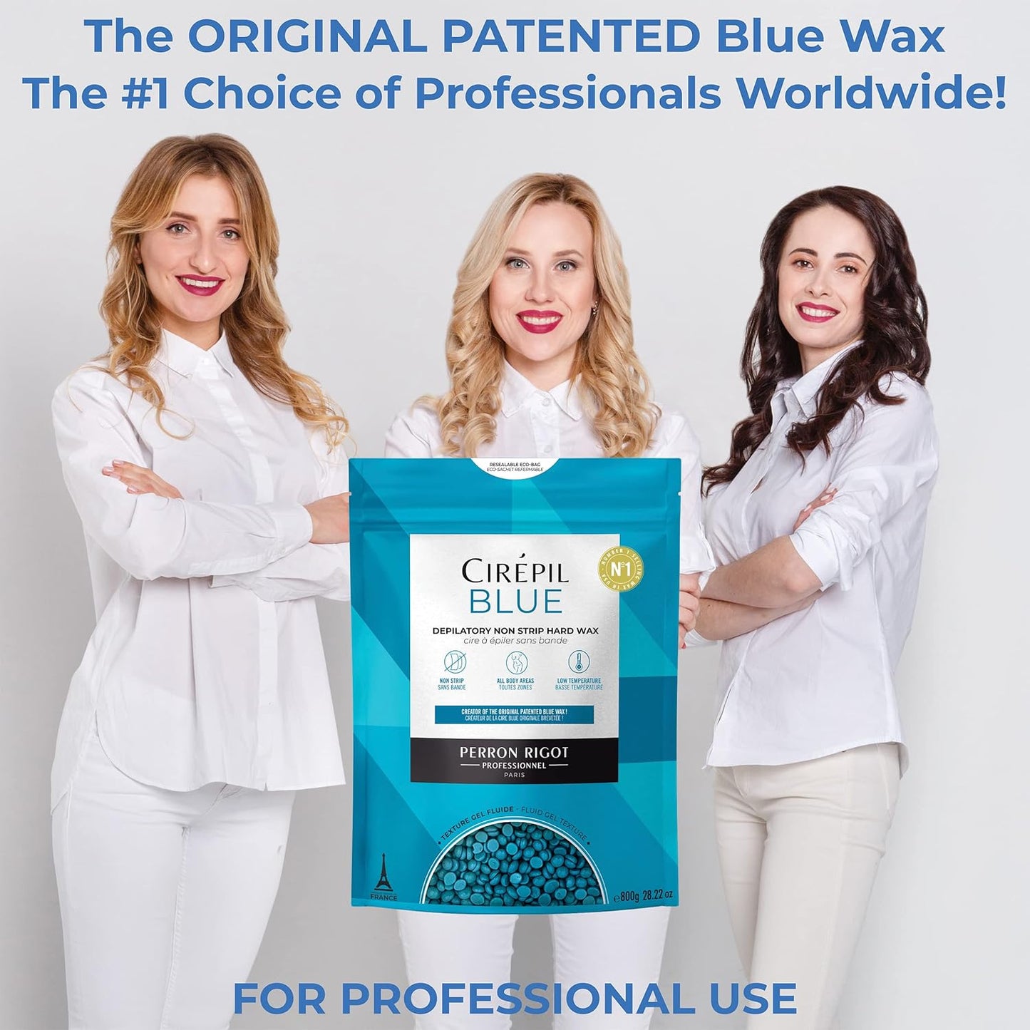 Cirepil Hard Wax Beads - Unscented Blue Wax for Face & Body | 800g - Ideal for Sensitive Skin & Brazilian Waxing